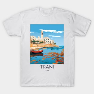 A Pop Art Travel Print of Trani - Italy T-Shirt